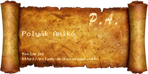 Polyák Anikó névjegykártya
